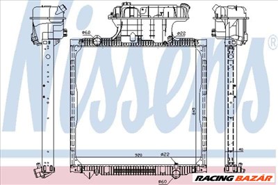 NISSENS 67225 Motorvízhűtő - TOYOTA, JAGUAR, BMW, NISSAN, FIAT, LADA, MINI