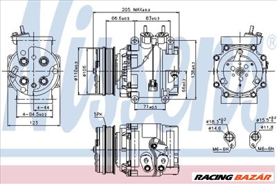 NISSENS 89235 Klímakompresszor - HONDA, FORD