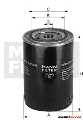 MANN-FILTER W 712/4 Olajszűrő - RENAULT, HYUNDAI