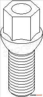 TOPRAN 111 477 Kerékcsavar - VOLKSWAGEN, SEAT, AUDI, SKODA