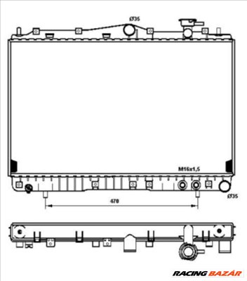 NRF 53259 Motorvízhűtő - HYUNDAI