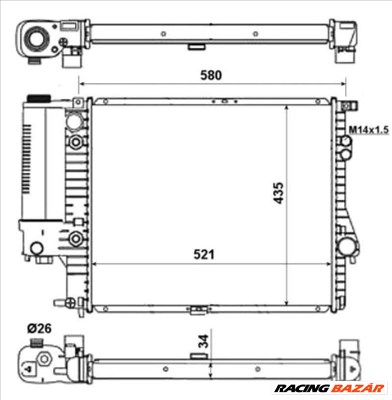 NRF 58165 Motorvízhűtő - BMW