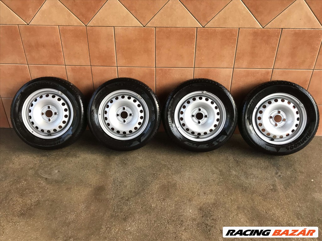 VW 14" LEMEZFELNI 4X100 NYRI 175/60R14 GUMIVAL OLCSÓN!!!! 1. kép