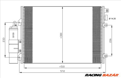 NRF 35771 Klímahűtő - DACIA, RENAULT