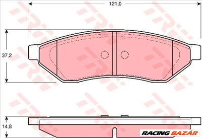TRW GDB3346 Fékbetét - DAEWOO, CHEVROLET