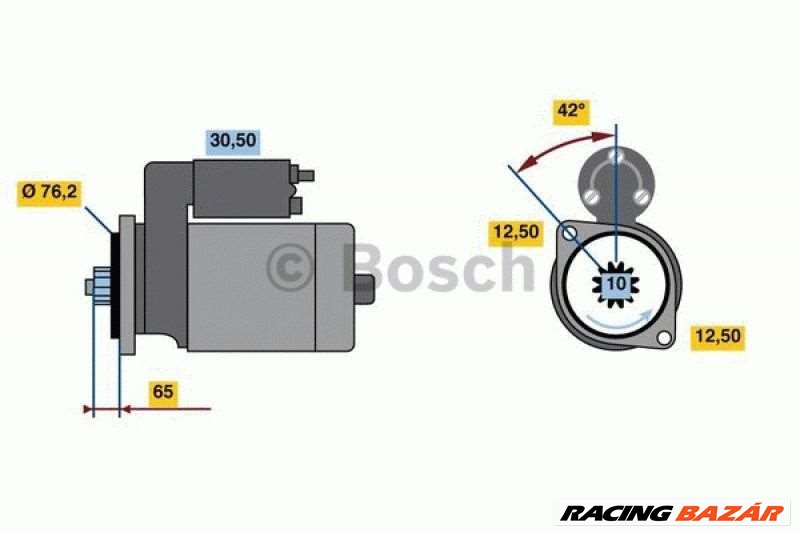 BOSCH 0 986 018 390 Önindító - VOLKSWAGEN, FORD, SEAT, AUDI, SKODA 1. kép