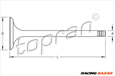 TOPRAN 101 599 Szívószelep - AUDI, VOLKSWAGEN, SEAT, SKODA