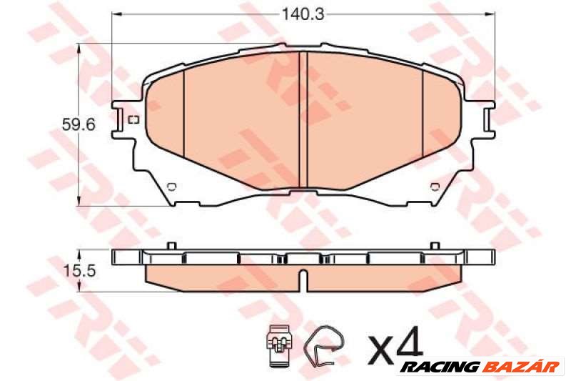 TRW GDB3580 Fékbetét - MAZDA 1. kép