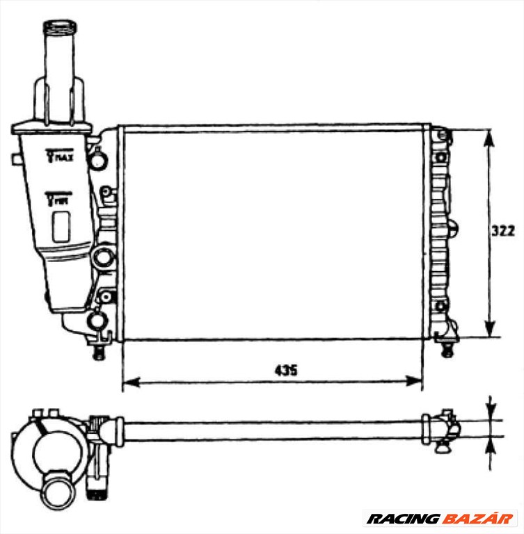 NRF 58951 Motorvízhűtő - FIAT, LANCIA 1. kép