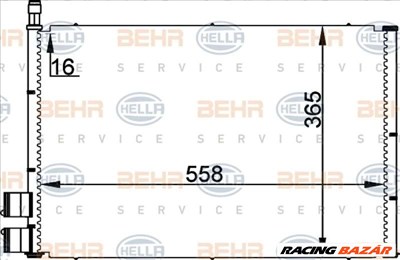 HELLA 8FC 351 300-354 Klímahűtő - FORD, MAZDA