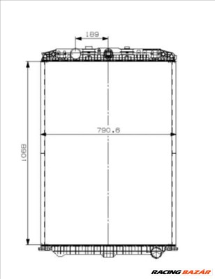 NRF 509559 Motorvízhűtő - MERCEDES-BENZ, PEUGEOT, FORD, SAAB, FIAT, VOLKSWAGEN
