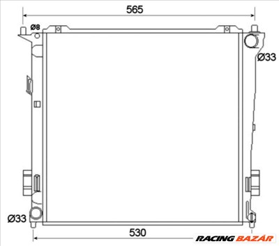 NRF 53109 Motorvízhűtő - KIA, HYUNDAI