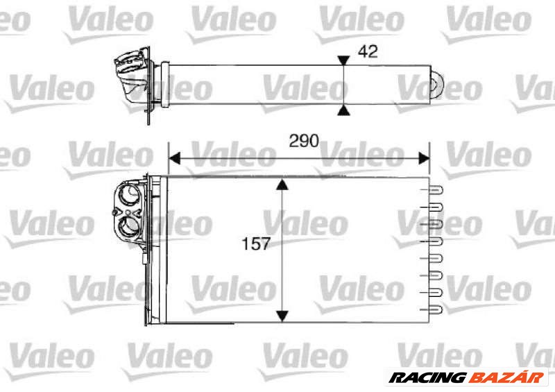 VALEO 812212 Fűtésradiátor - PEUGEOT 1. kép