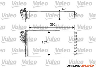 VALEO 812212 Fűtésradiátor - PEUGEOT