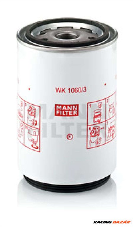 MANN-FILTER WK 1060/3 x Üzemanyagszűrő - VOLKSWAGEN, MITSUBISHI, TOYOTA, RENAULT, PEUGEOT, MAZDA, SUZUKI 1. kép