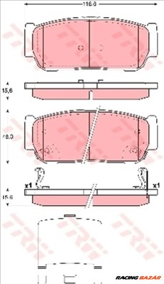 TRW GDB3417 Fékbetét - SSANGYONG, KIA