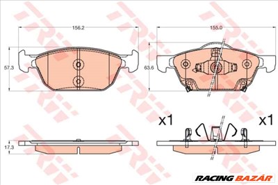 TRW GDB3600 Fékbetét - HONDA