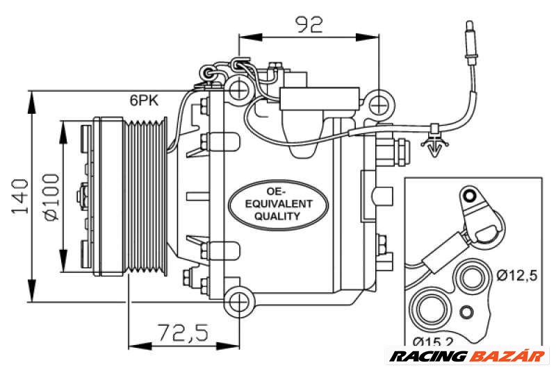 NRF 32165 Klímakompresszor - SAAB 1. kép