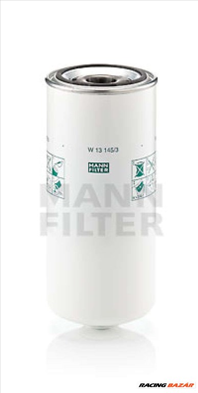 MANN-FILTER W13145/3 Olajszűrő - TOYOTA, CHEVROLET, MAZDA, PEUGEOT, AUDI, PORSCHE, TRABANT 1. kép