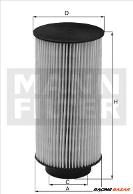 MANN-FILTER PU 7004 z Üzemanyagszűrő - ZAZ, DAEWOO, MERCEDES-BENZ, FORD, AUDI, VOLKSWAGEN, MITSUBISHI