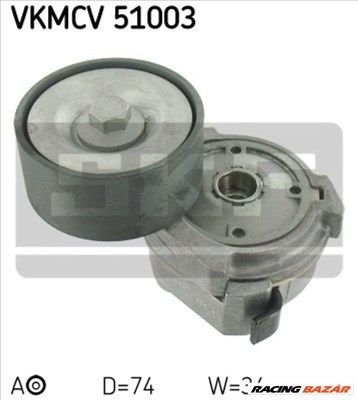 SKF VKMCV 51003 Generátor/klíma szíj feszítőgörgő - ALFA ROMEO, SUBARU, MITSUBISHI, NISSAN, PEUGEOT, PORSCHE, RENAULT