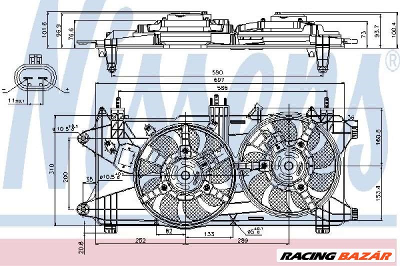 NISSENS 85689 Hűtőventillátor - FIAT 1. kép