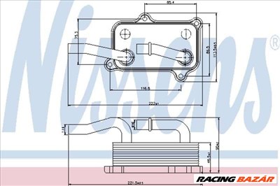 NISSENS 90599 Olaj hűtő - MERCEDES-BENZ, SKODA, FSO