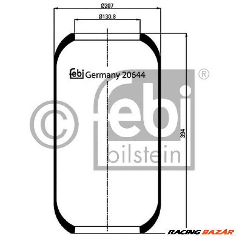 FEBI BILSTEIN 20644 Légrugó rugótömb - RENAULT, CITROEN, AUSTIN, ROVER, JAGUAR, MITSUBISHI, TOYOTA 1. kép