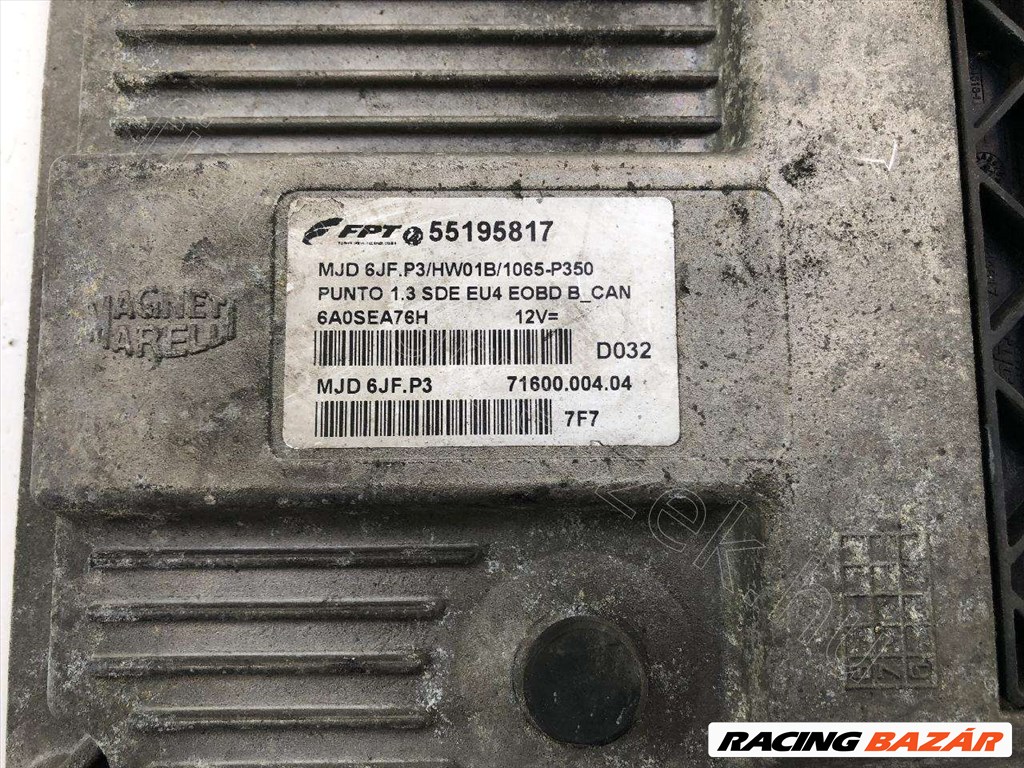 Motorvezérlő készlet FIAT PUNTO II/III - Bontott Fiat 55195817KIT 2. kép