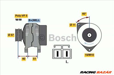 BOSCH 0 986 081 060 Generátor - KIA, HYUNDAI