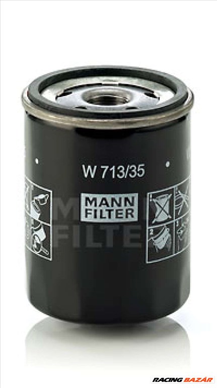 MANN-FILTER W 713/35 Olajszűrő - SMART, MITSUBISHI 1. kép