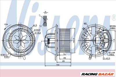 NISSENS 87062 Utastér-ventillátor - BMW