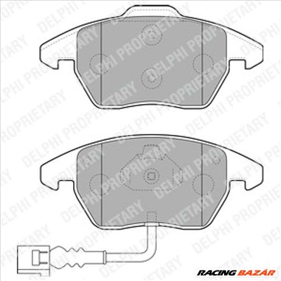 DELPHI LP1837 Fékbetét - VOLKSWAGEN, SEAT, SKODA, AUDI