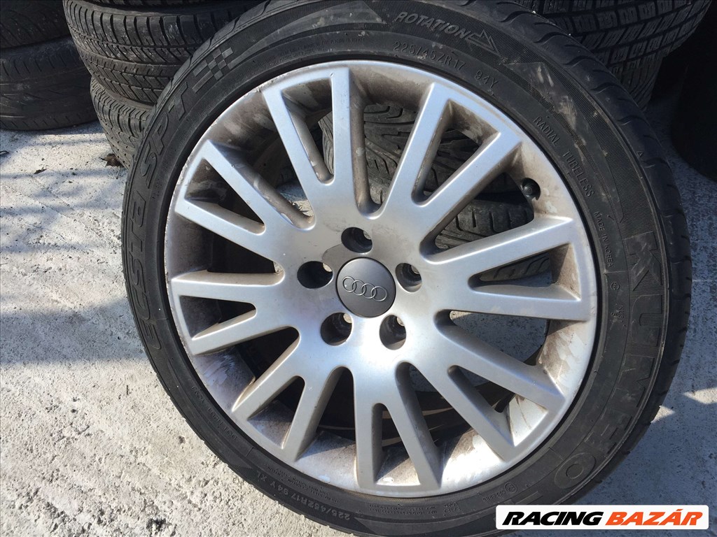 Audi A4-A6 4F gyári 7,5X17-es 5X112-es ET45-ös könnyüfém felni garnitura 3. kép