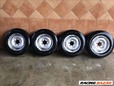 TEREPJÁRÓ 16" LEMEZFELNI 6X139,7 NÉGY ÉVSZAKOS 195/75R16C GUMIKKAL OLCSÓN!!!!!!