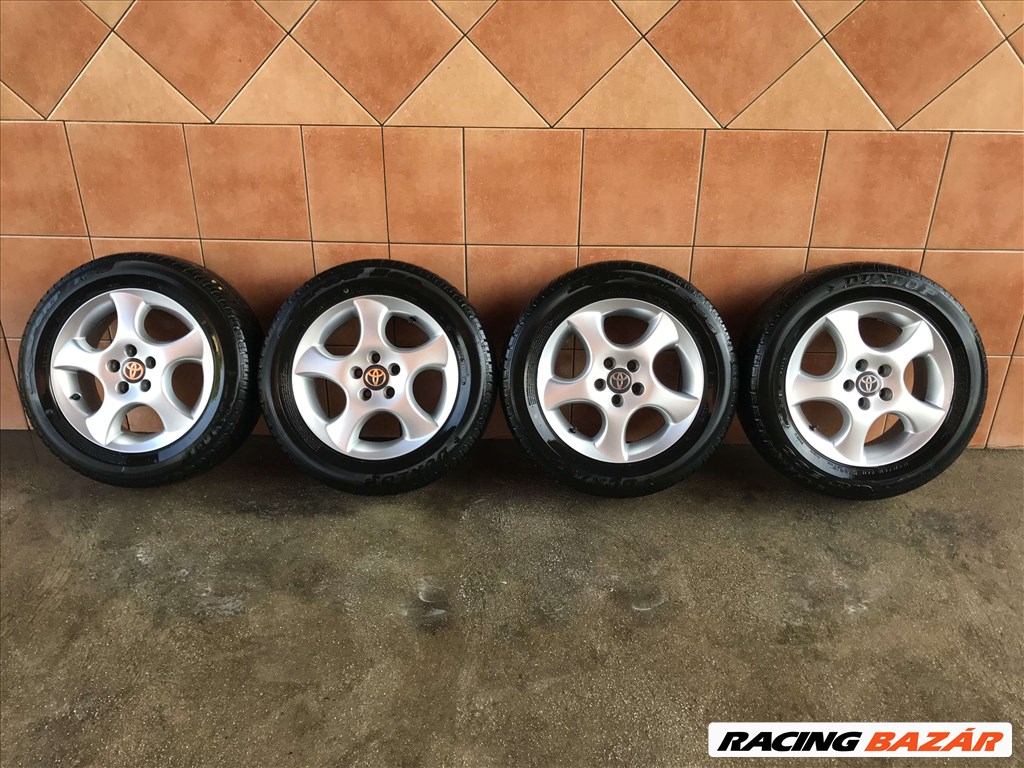 TOYOTA 15" ALUFELNI 5X100 NYÁRI 195/60R15 GUMIVAL OLCSÓN!!!! 1. kép