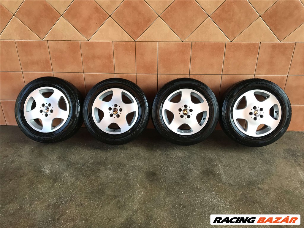 VW 15" ALUFELNI 5X100 NYÁRI 205/60R15 GUMIVAL OLCSÓN!!!! 1. kép