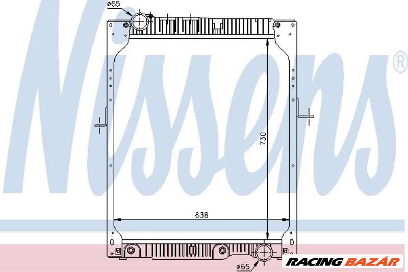 NISSENS 62643A Motorvízhűtő - OPEL, SEAT, MERCEDES-BENZ, FORD, NISSAN, PEUGEOT, FIAT 1. kép