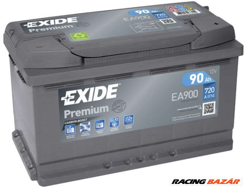 EXIDE EA900 Akkumulátor - JAGUAR, VOLKSWAGEN, RENAULT, AUDI, NISSAN, TOYOTA, VOLVO 1. kép