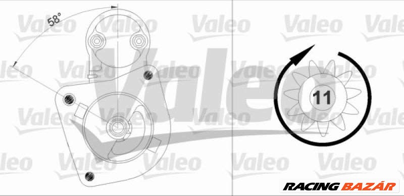 VALEO 436007 Önindító - FIAT, LANCIA, INNOCENTI 1. kép
