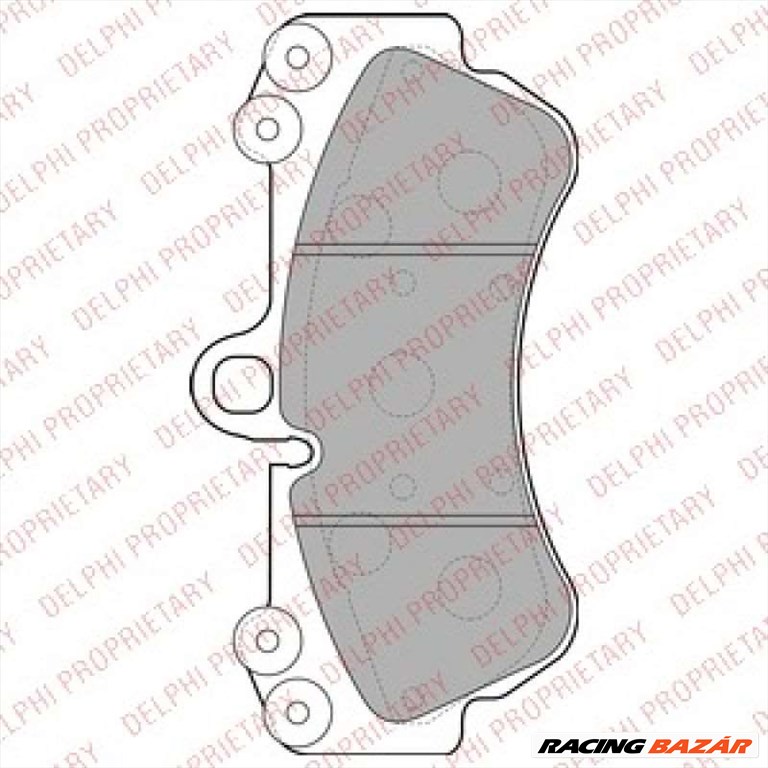 DELPHI LP2057 Fékbetét - VOLKSWAGEN, PORSCHE 1. kép