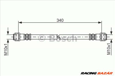 BOSCH 1987476118 Fékcső - MERCEDES-BENZ