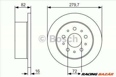 BOSCH 0 986 479 S73 Féktárcsa - PEUGEOT, FIAT, CITROEN