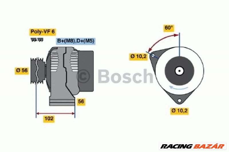 BOSCH 0 986 041 660 Generátor - MERCEDES-BENZ 1. kép