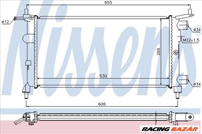 NISSENS 63290 Motorvízhűtő - OPEL, VAUXHALL