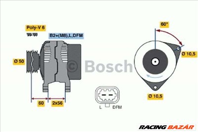 BOSCH 0 986 044 440 Generátor - OPEL, VAUXHALL