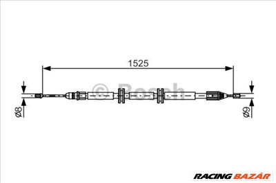 BOSCH 1987482142 Kézifék bowden - RENAULT