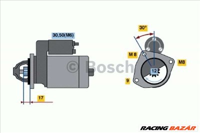 BOSCH 0 986 022 121 Önindító - FORD, MAZDA