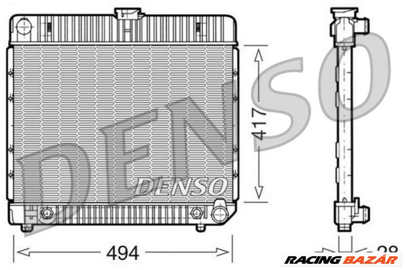 DENSO drm17021 Motorvízhűtő - MERCEDES-BENZ 1. kép
