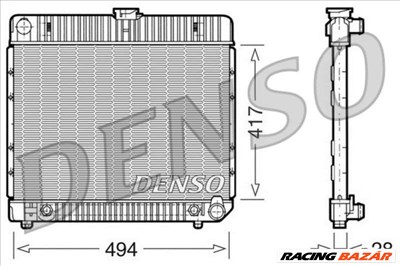 DENSO drm17021 Motorvízhűtő - MERCEDES-BENZ